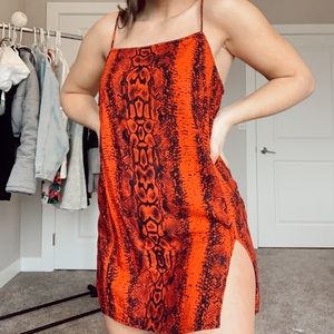 Princess Polly Red Snake Print Dress